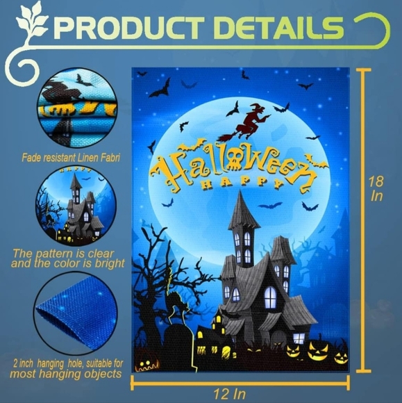 Halloween LED Lighted Outdoor Flag/Banner - Picture 8 of 8